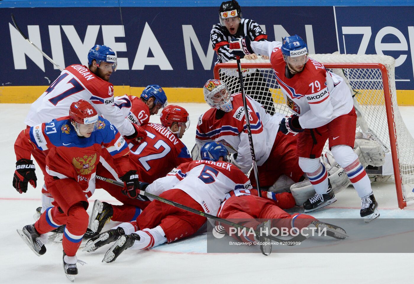 Хоккей. Чемпионат мира. Матч Чехия - Россия