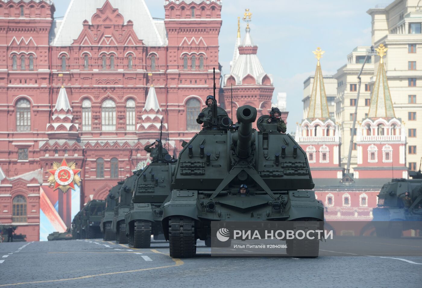 Генеральная репетиция военного парада в честь 71-й годовщины Победы в ВОВ