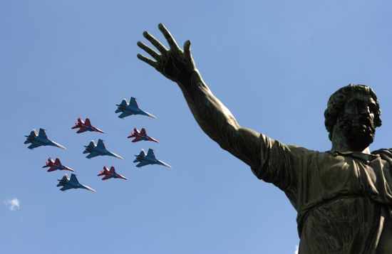 Генеральная репетиция военного парада в честь 71-й годовщины Победы в ВОВ