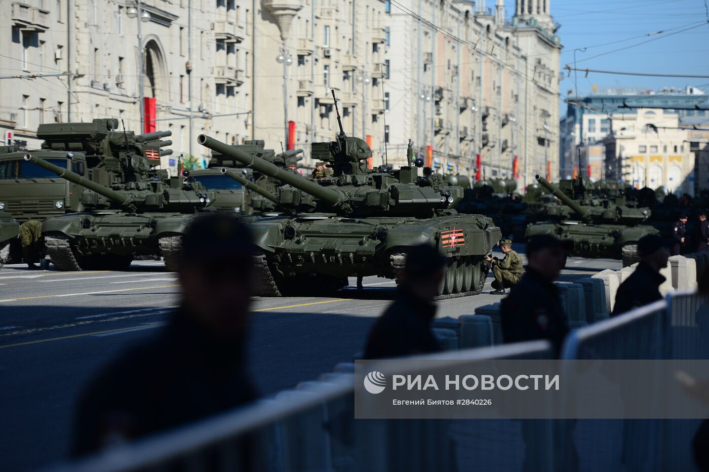 Генеральная репетиция военного парада в честь 71-й годовщины Победы в ВОВ