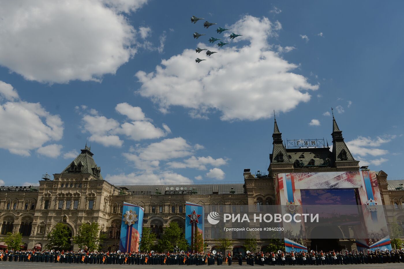 Генеральная репетиция военного парада в честь 71-й годовщины Победы в ВОВ