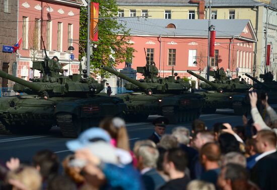 Генеральная репетиция военного парада в честь 71-й годовщины Победы в ВОВ