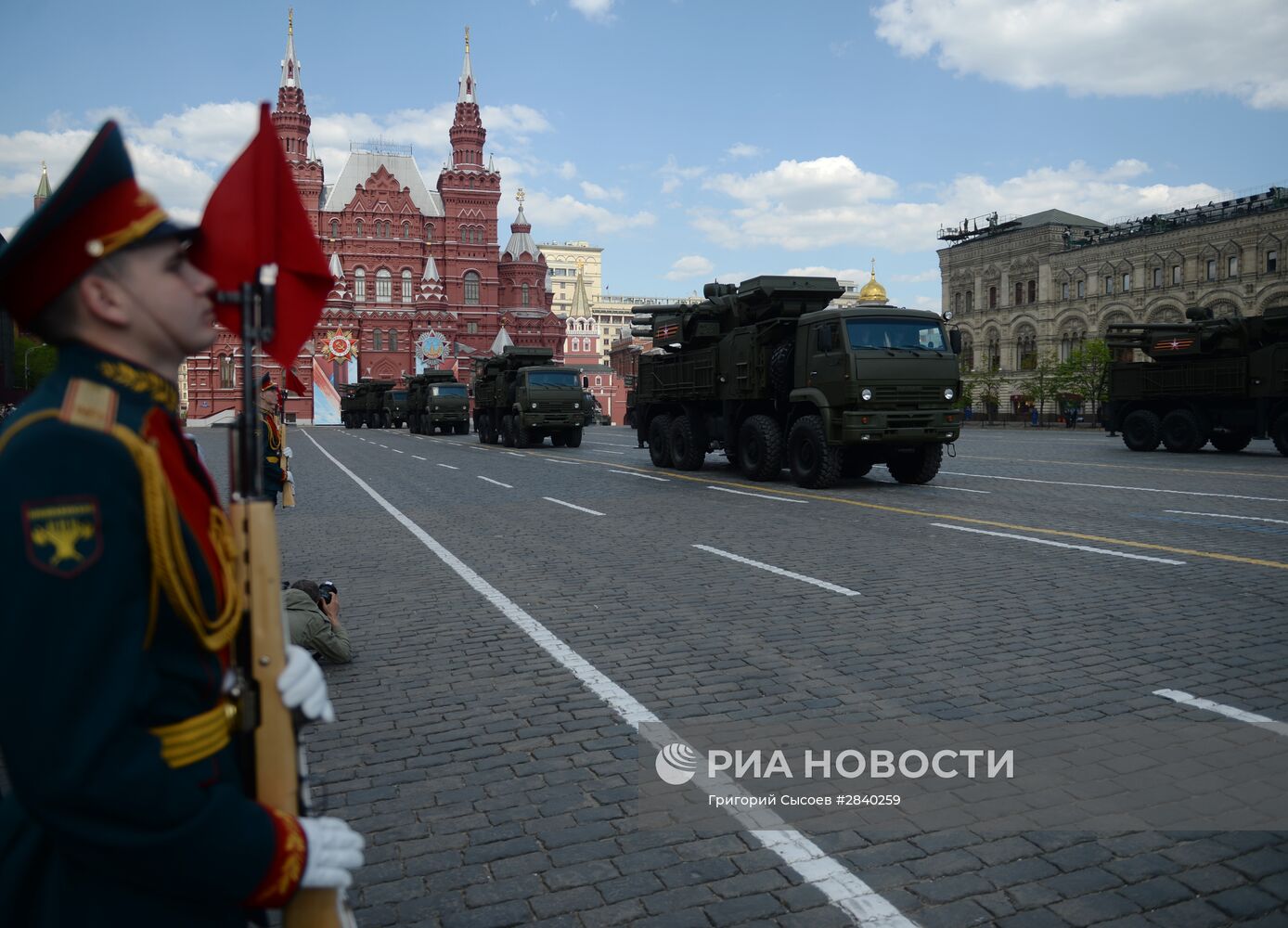 Генеральная репетиция военного парада в честь 71-й годовщины Победы в ВОВ