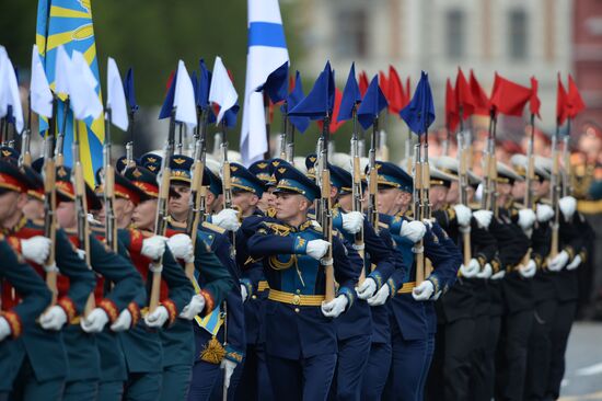 Генеральная репетиция военного парада в честь 71-й годовщины Победы в ВОВ
