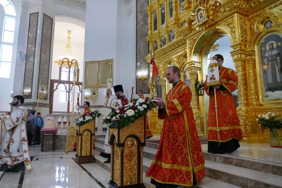 Открытие храма в честь святых благоверных князей Петра и Февронии Муромских в Донецке