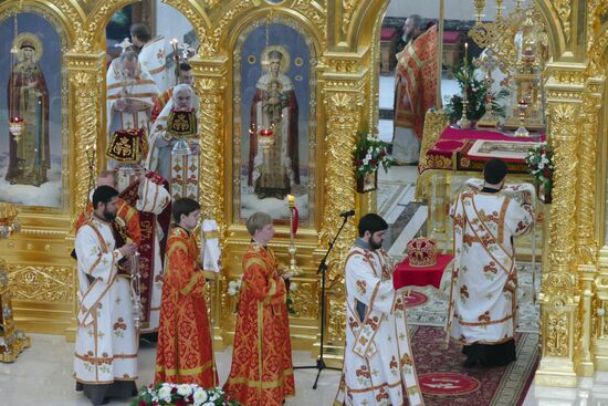 Открытие храма в честь святых благоверных князей Петра и Февронии Муромских в Донецке