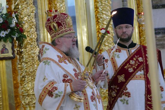 Открытие храма в честь святых благоверных князей Петра и Февронии Муромских в Донецке