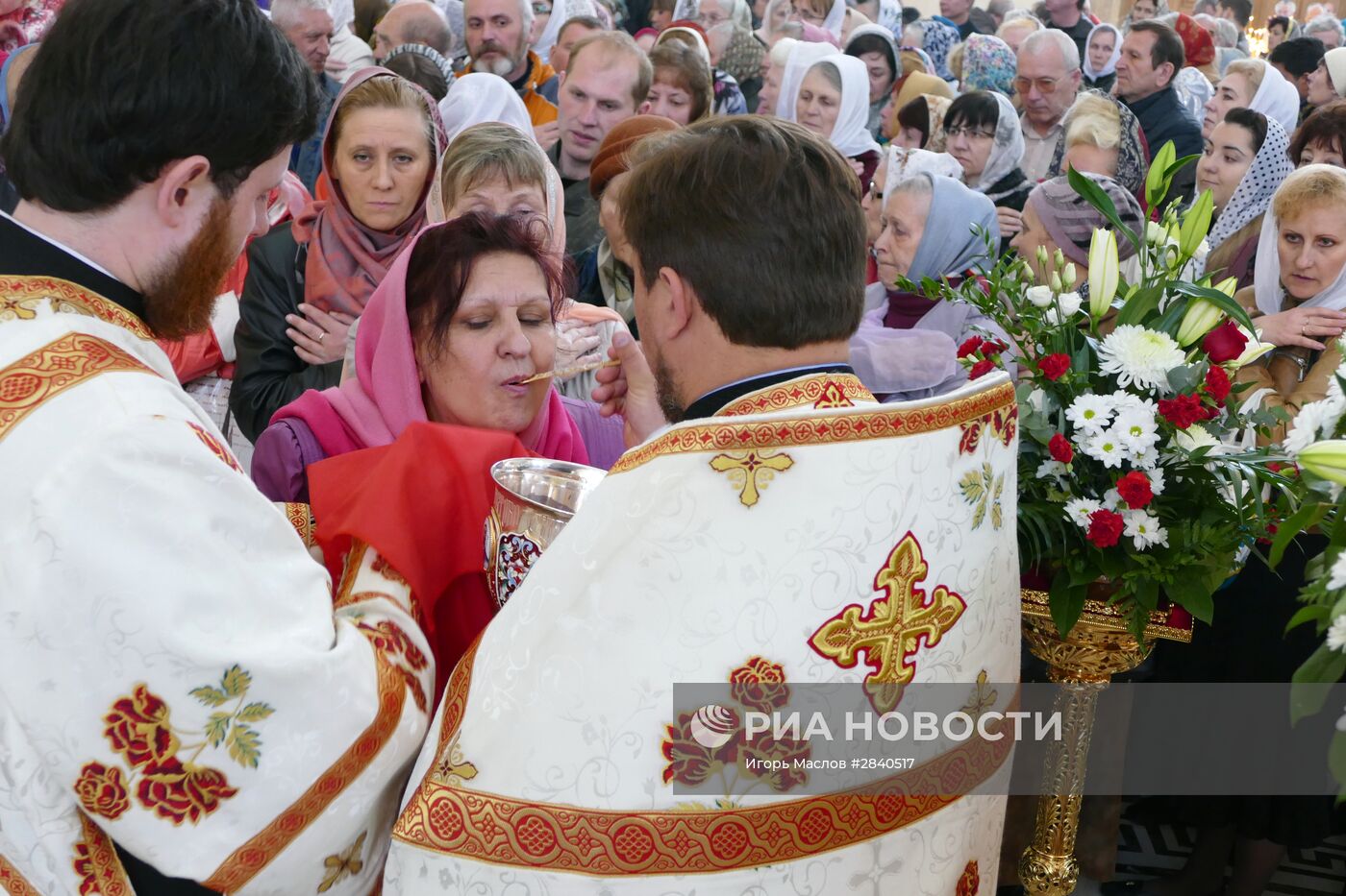 Открытие храма в честь святых благоверных князей Петра и Февронии Муромских в Донецке