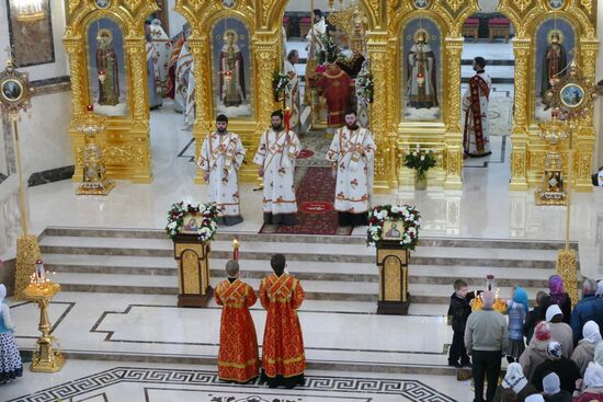 Открытие храма в честь святых благоверных князей Петра и Февронии Муромских в Донецке