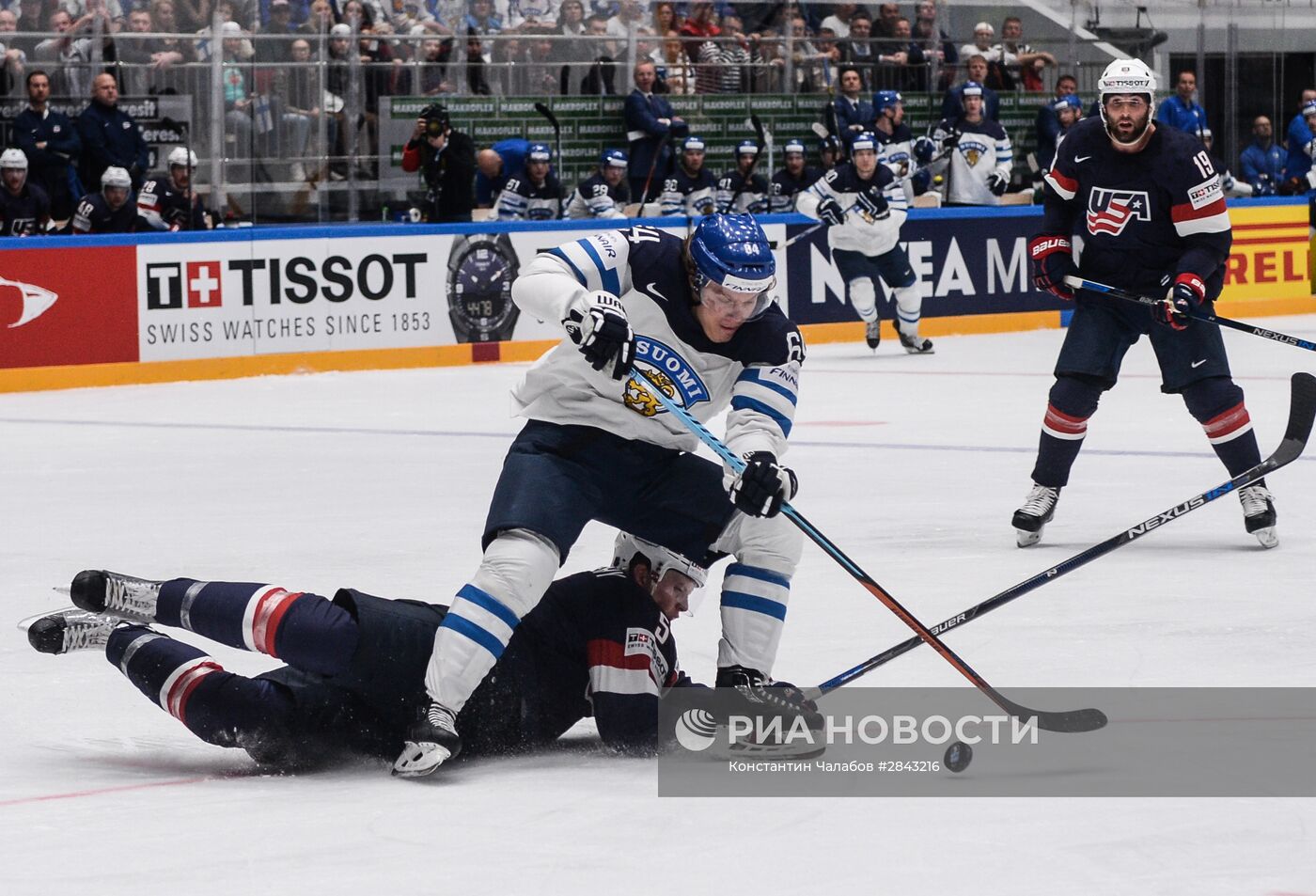 Хоккей. Чемпионат мира. Матч Финляндия - США