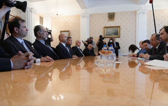 Встреча главы МИД РФ С. Лаврова с представителями "кубинской пятерки героев"