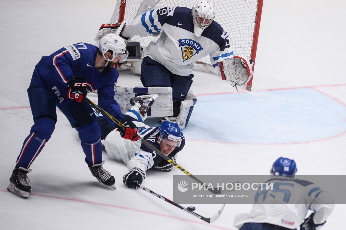 Хоккей. Чемпионат мира. Матч Франция - Финляндия