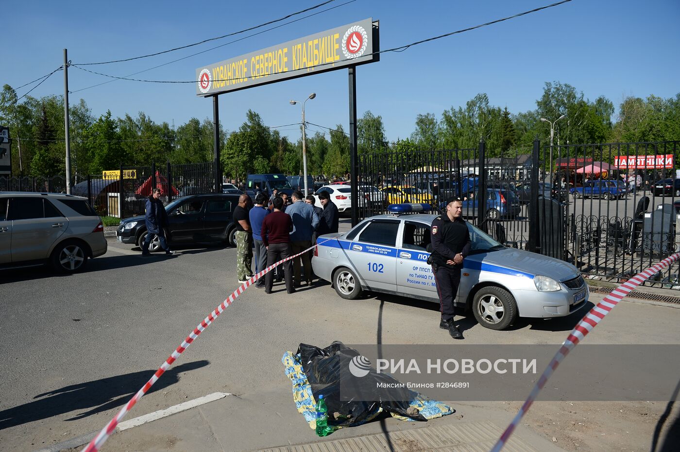 Массовая драка на Хованском кладбище в Москве