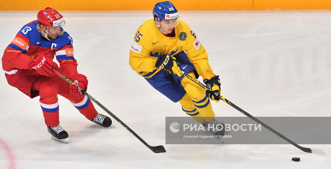 Хоккей. Чемпионат мира. Матч Россия - Швеция