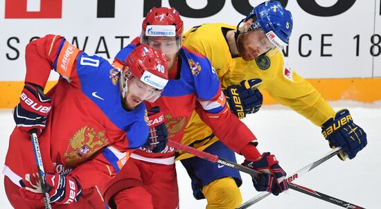 Хоккей. Чемпионат мира. Матч Россия - Швеция