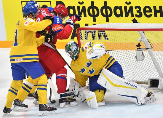 Хоккей. Чемпионат мира. Матч Россия - Швеция