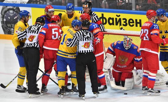 Хоккей. Чемпионат мира. Матч Россия - Швеция