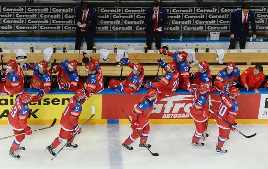 Хоккей. Чемпионат мира. Матч Россия - Швеция