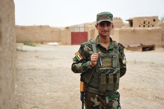 Вооруженные силы Иракского Курдистана в провинции Киркук в Ираке