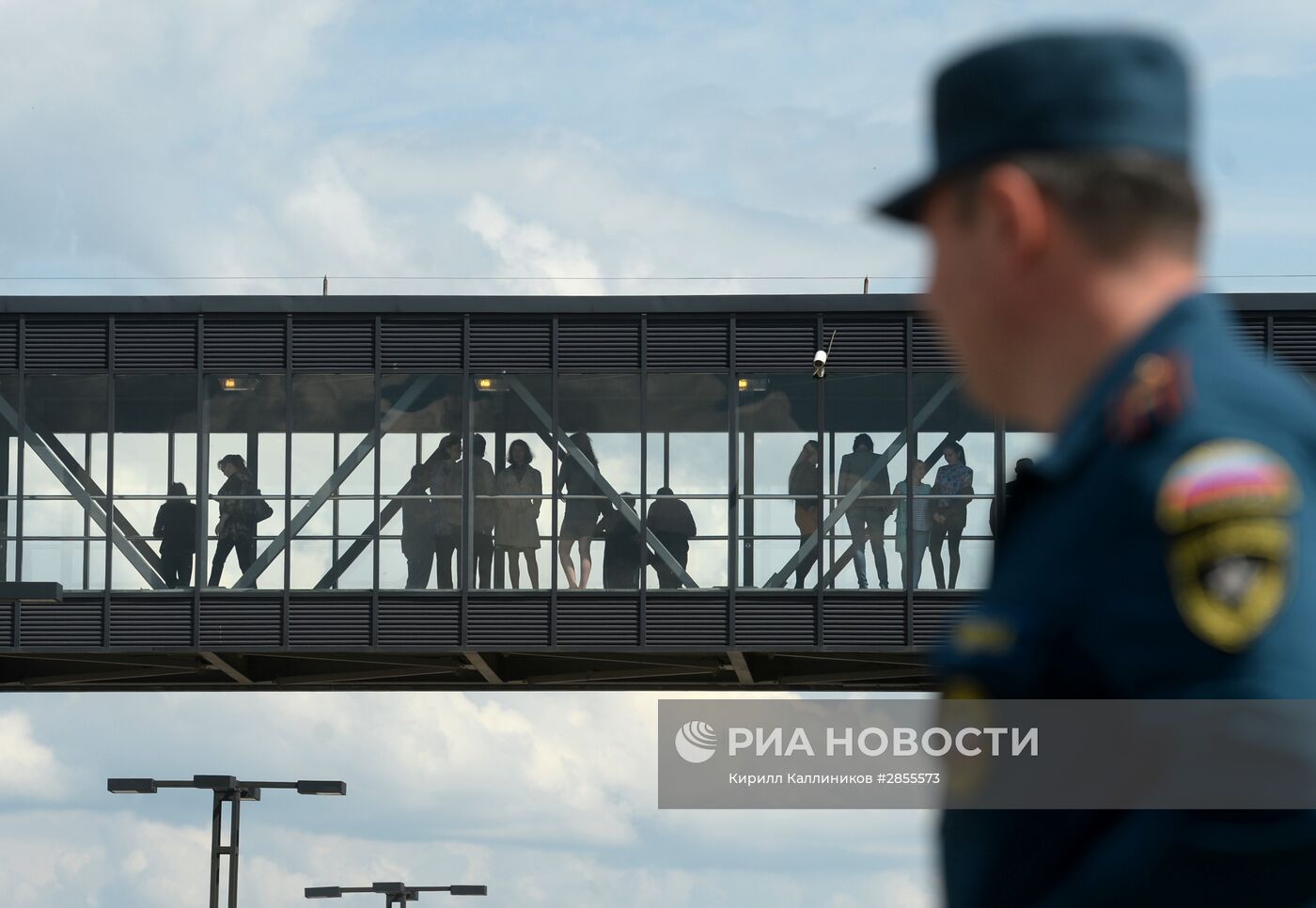 Учения в здании терминала "С" международного аэропорта "Шереметьево"