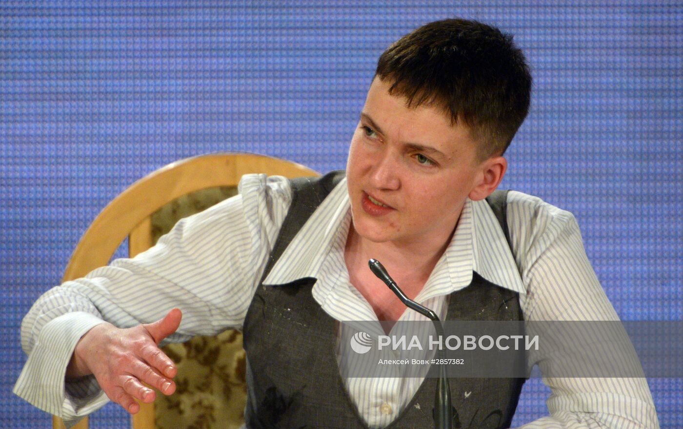 Пресс-конференция военнослужащей Надежды Савченко в Киеве
