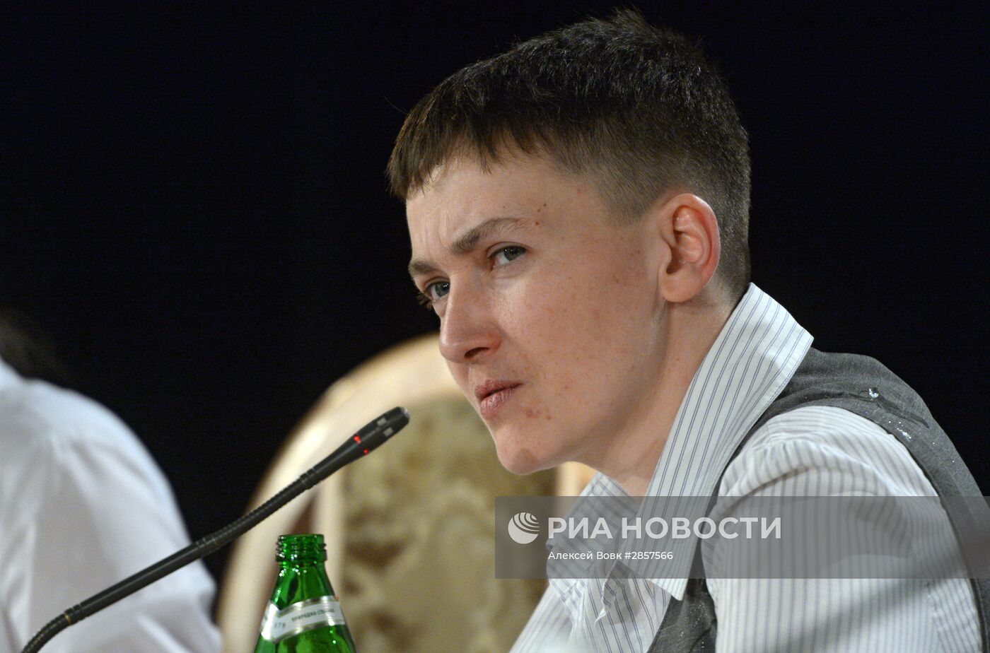 Пресс-конференция военнослужащей Надежды Савченко в Киеве
