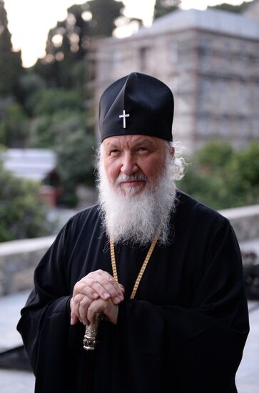 Патриарх Московский и всея Руси Кирилл прибыл на Афон