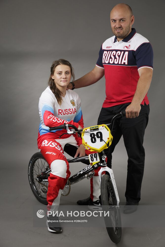 Члены олимпийской сборной России по велоспорту в дисциплине BMX