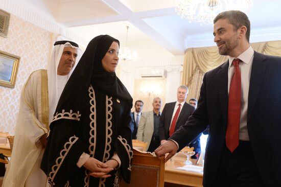 Встреча главы МИД РФ С.Лаврова с Председателем Федерального национального совета Объединенных Арабских Эмиратов А.Аль-Кубейси