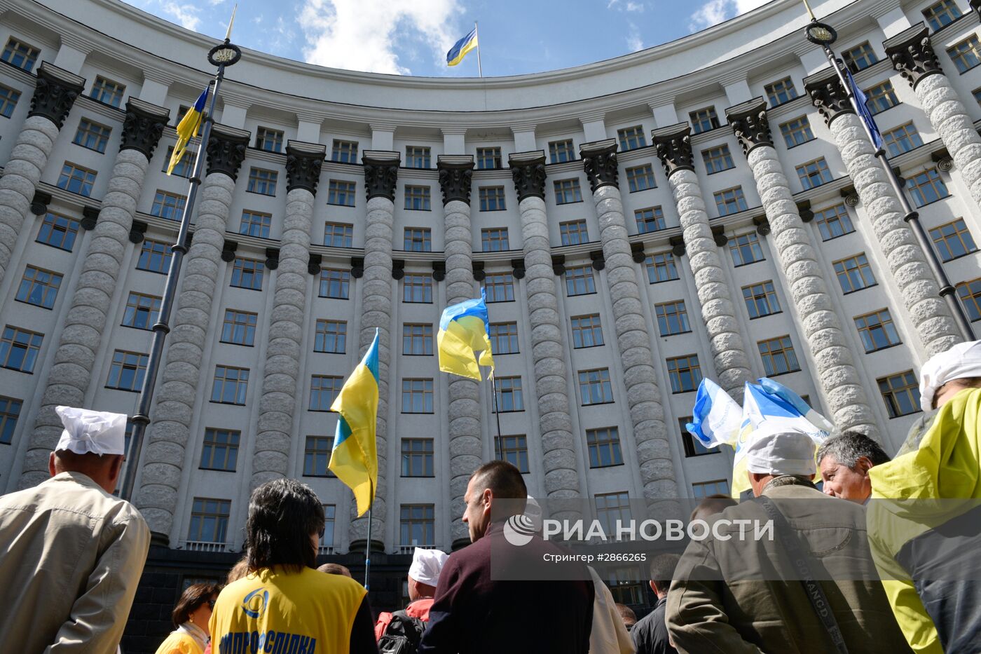 Акция протеста работников Чернобыльской зоны в Киеве