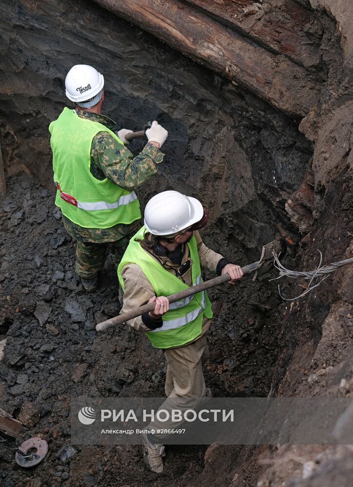 Археологические раскопки в Зарядье