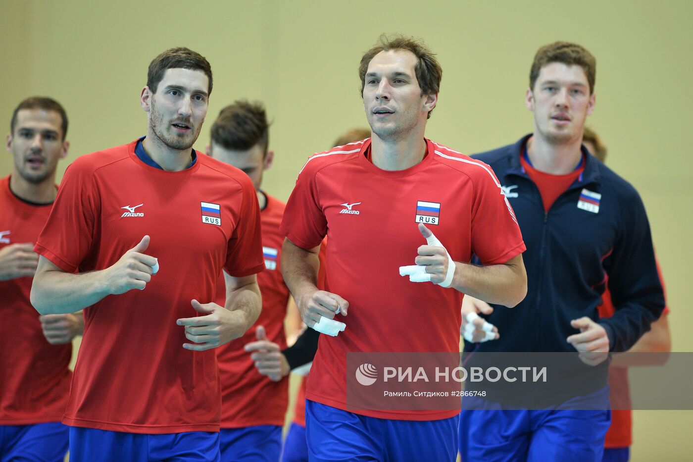 Волейбол. Тренировка мужской сборной России