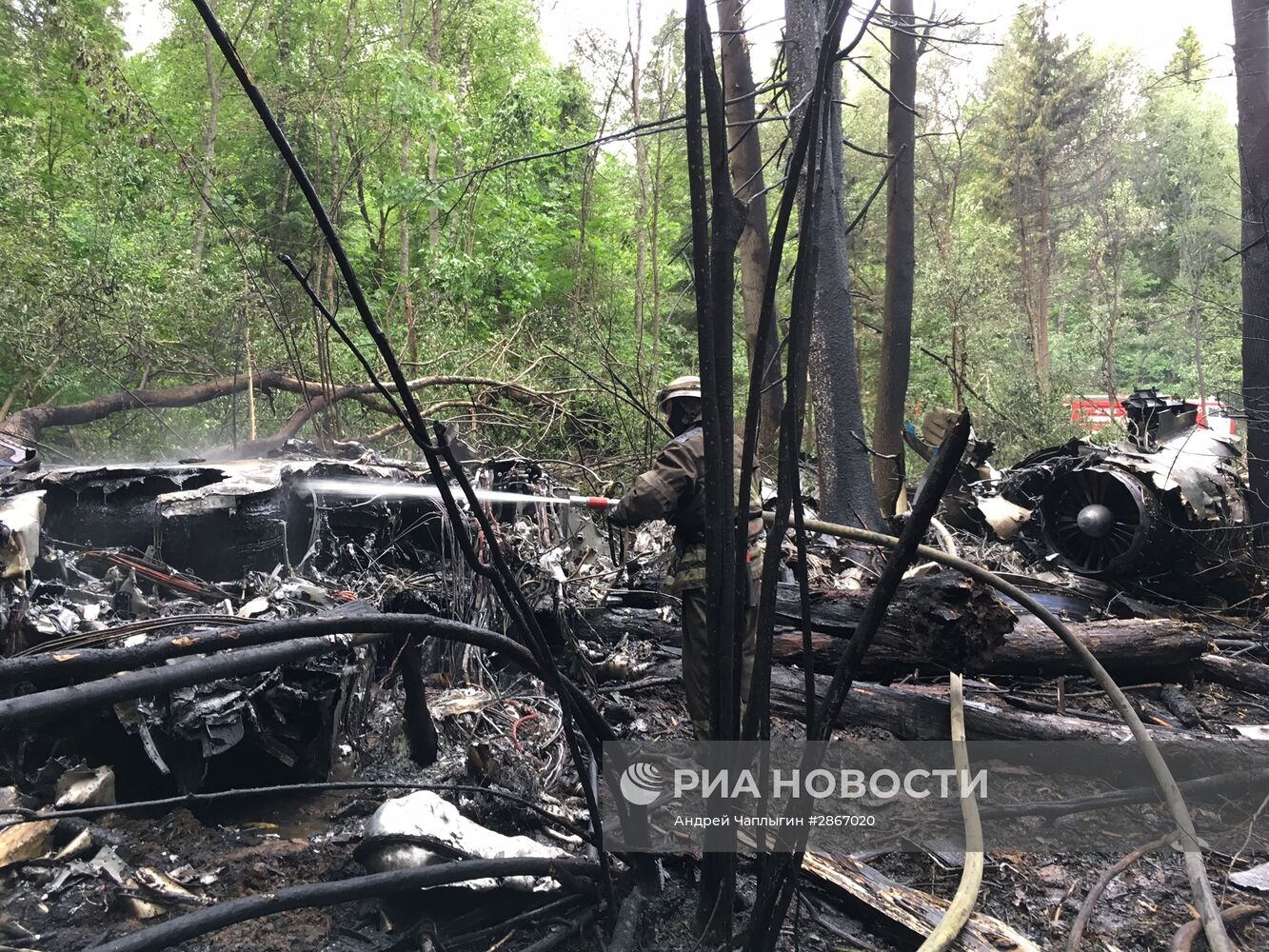 Крушение истребителя Су-27 в Подмосковье
