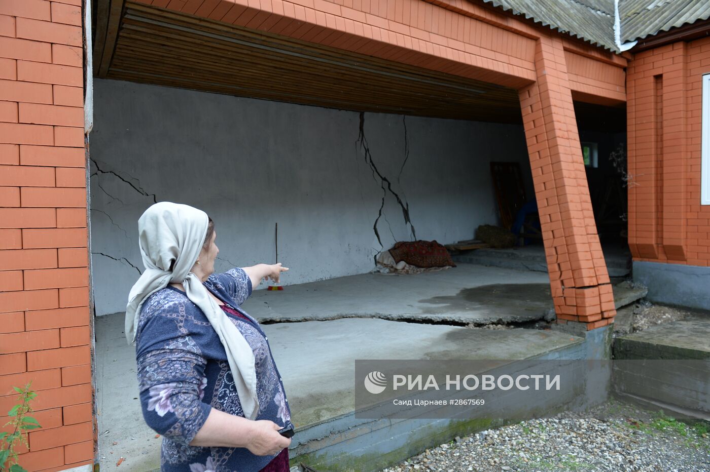 Последствия оползней в Чеченской Республике