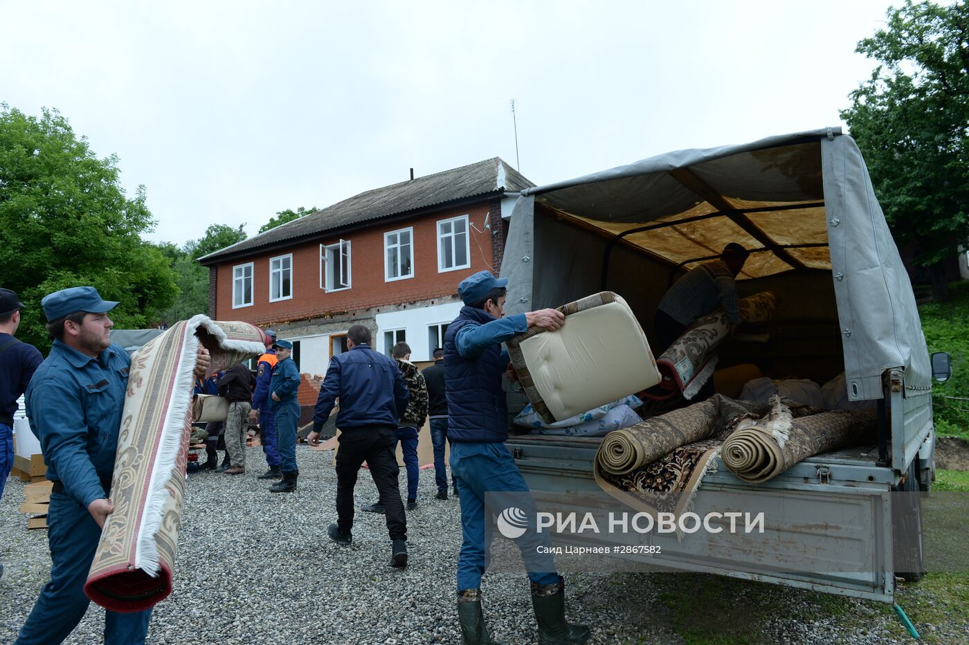 Последствия оползней в Чеченской Республике