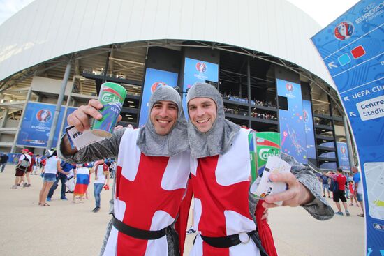 Футбол. Чемпионат Европы - 2016. Матч Англия - Россия