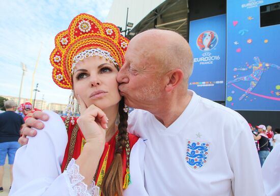Футбол. Чемпионат Европы - 2016. Матч Англия - Россия