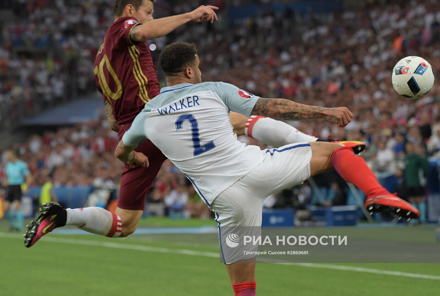 Футбол. Чемпионат Европы - 2016. Матч Англия - Россия