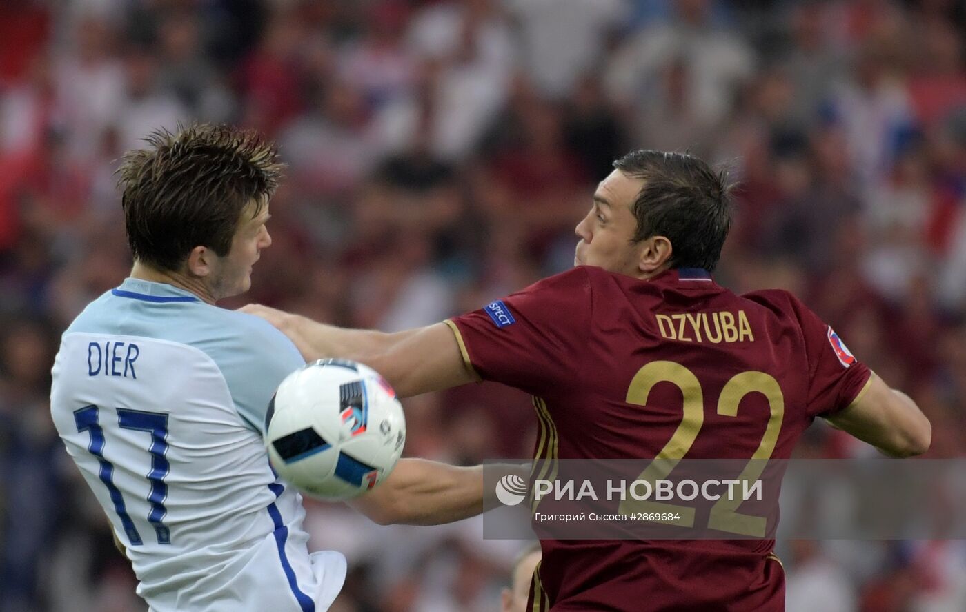 Футбол. Чемпионат Европы - 2016. Матч Англия - Россия