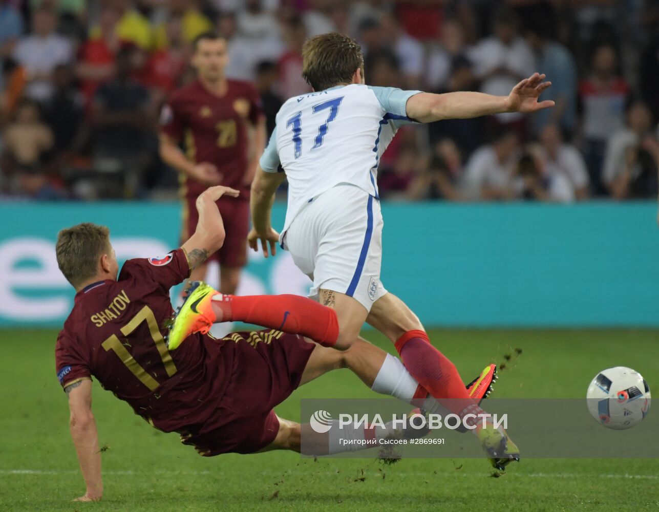 Футбол. Чемпионат Европы - 2016. Матч Англия - Россия