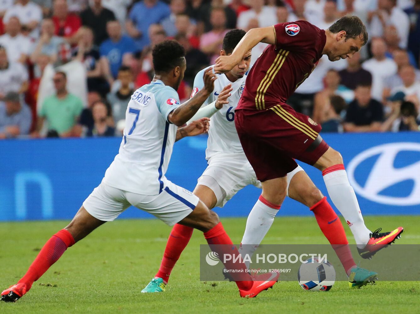 Футбол. Чемпионат Европы - 2016. Матч Англия - Россия