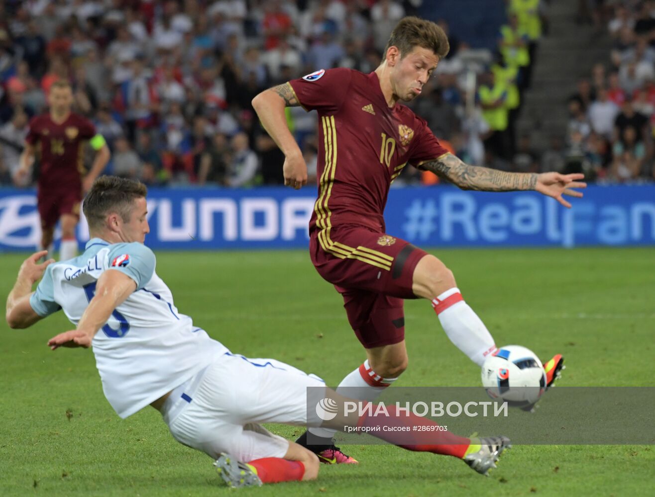 Футбол. Чемпионат Европы - 2016. Матч Англия - Россия