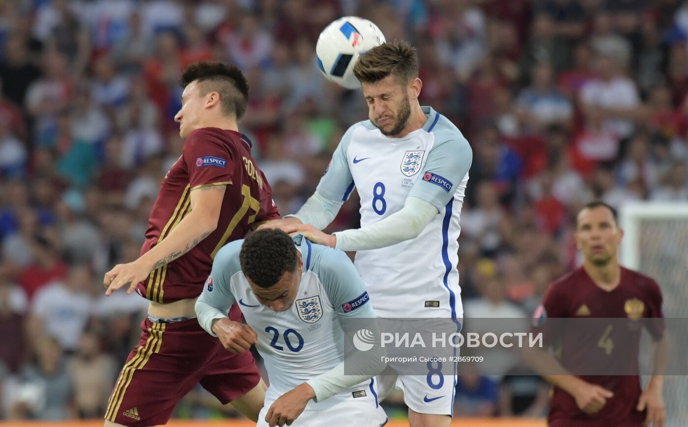 Футбол. Чемпионат Европы - 2016. Матч Англия - Россия