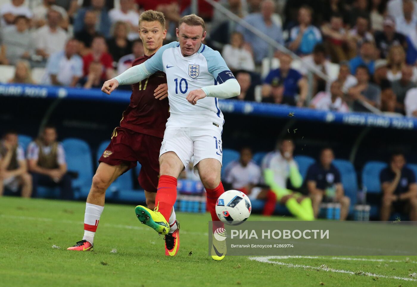 Футбол. Чемпионат Европы - 2016. Матч Англия - Россия