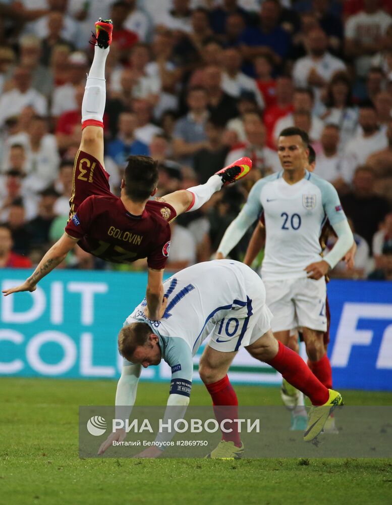 Футбол. Чемпионат Европы - 2016. Матч Англия - Россия