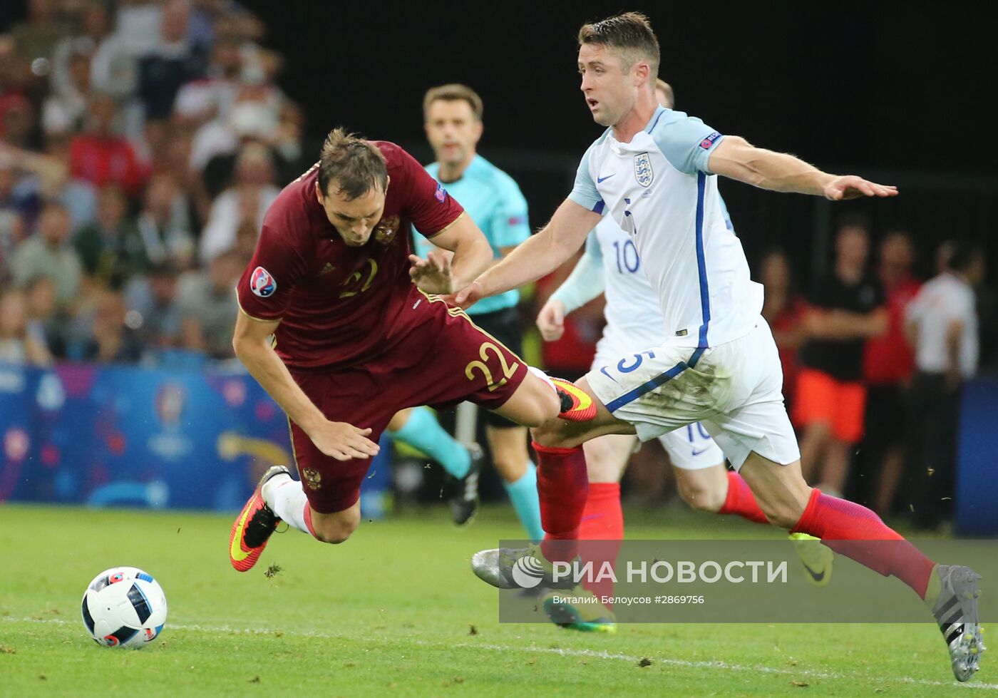 Футбол. Чемпионат Европы - 2016. Матч Англия - Россия