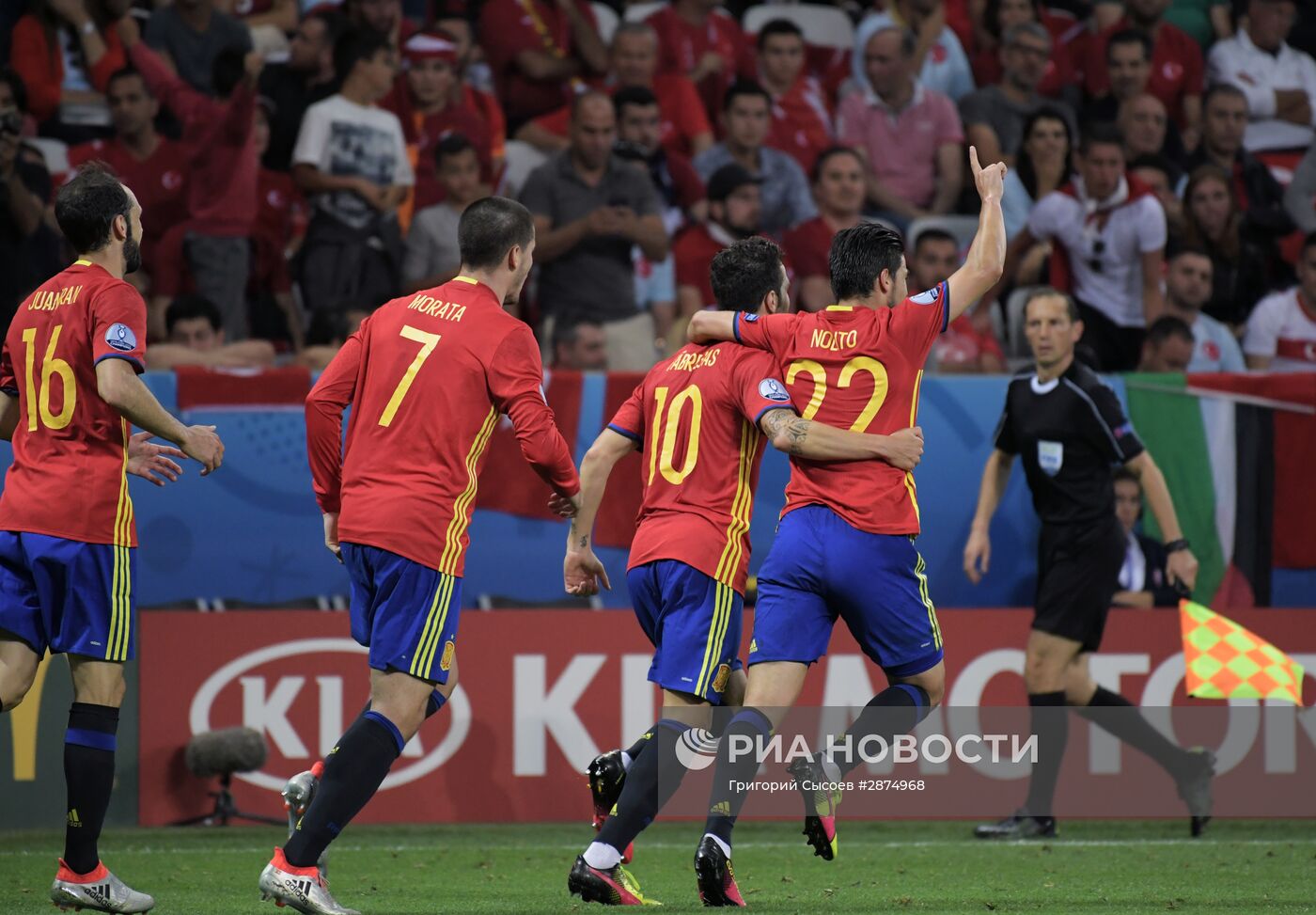 Футбол. Чемпионат Европы - 2016. Матч Испания - Турция