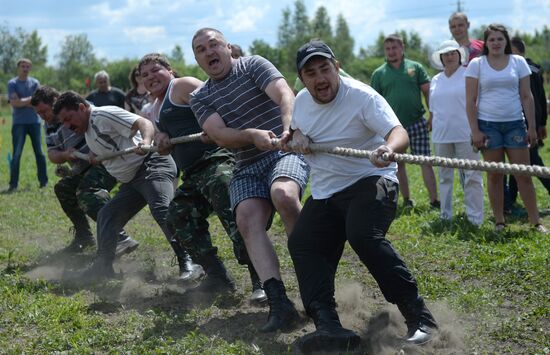 Сельская спартакиада в селе Курносово Омской области