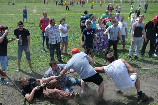 Сельская спартакиада в селе Курносово Омской области