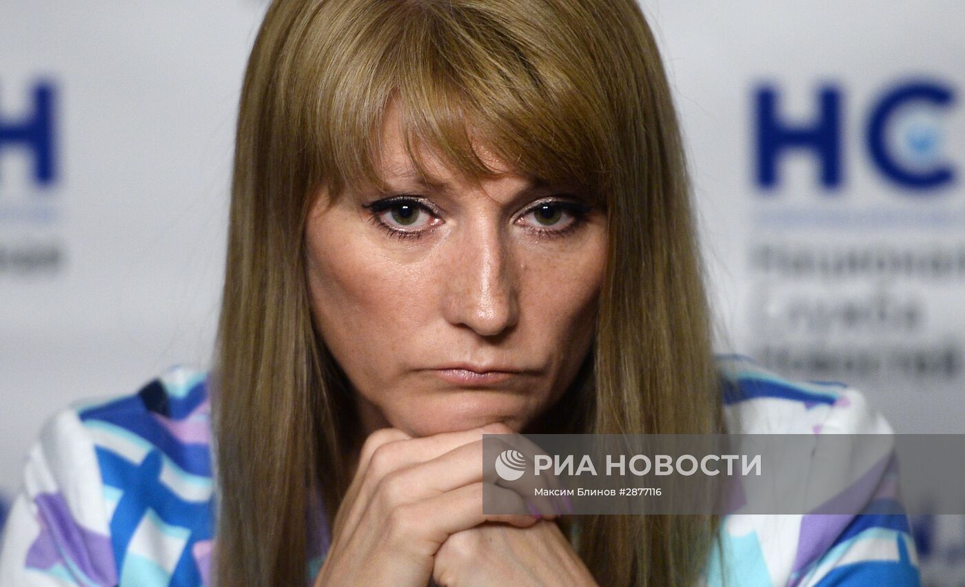 Пресс-конференция, посвященная запрету участия российских легкоатлетов на Олимпиаде